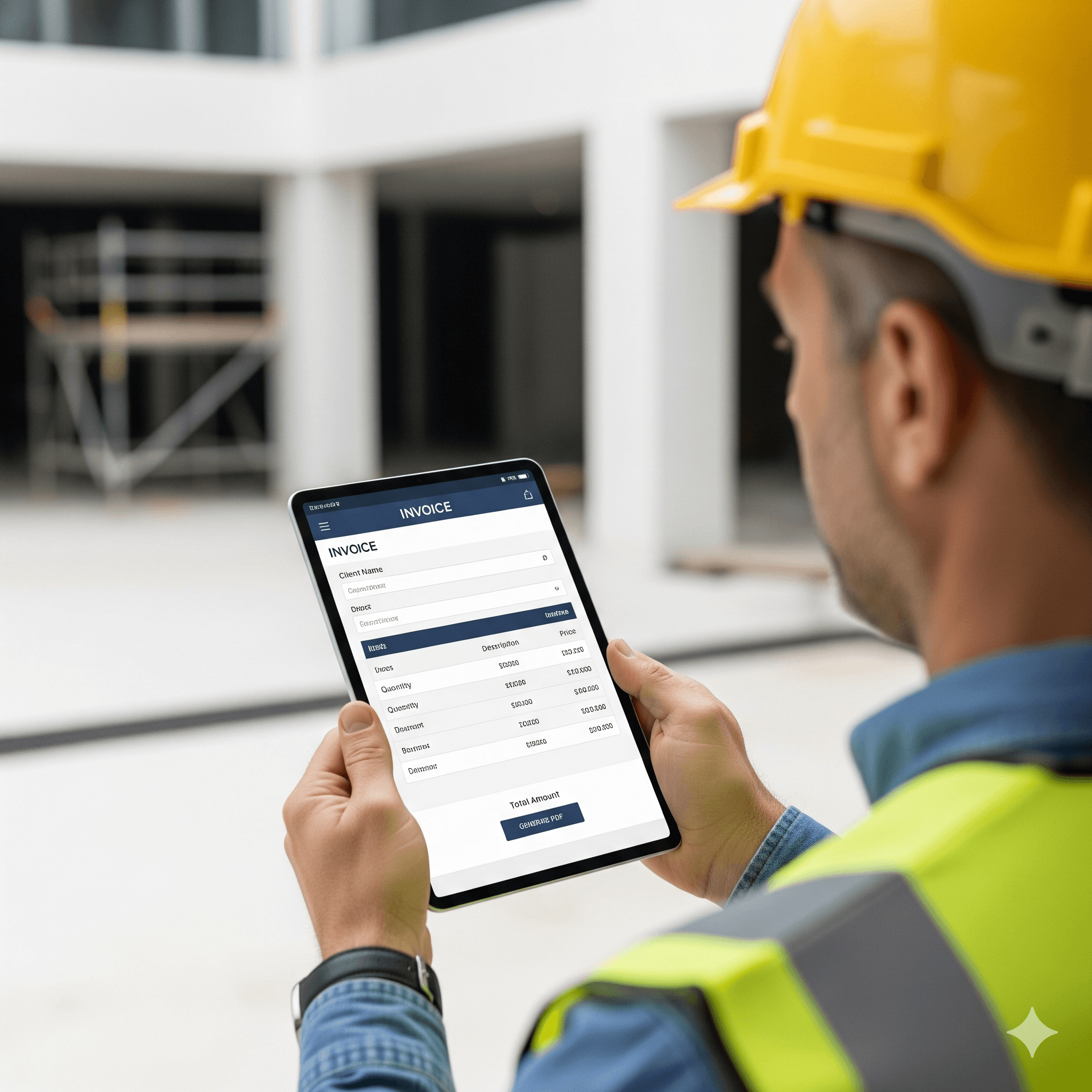 Artisan du bâtiment gérant ses devis et factures avec Road Runner Solutions